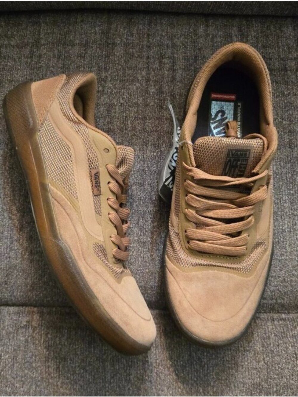 Vans Skate Ave Pro Men Size 7.5 Ultimatwaffle Tobacco Amd Gum Lightweight 0926
